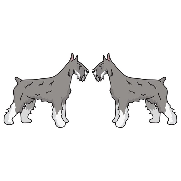 Signmission Standard Schnauzer Dog Decal, Dog Lover Decor Vinyl Sticker D-24-Standard Schnauzer - main